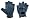 Black Fingerless Motorcycle Gloves with EZ Pull Tabs, size XXX-Large