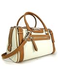 Dolce & Gabbana Off White/Brown Leather Handbag