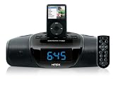 Homedics HMDX-C30 Speaker Dock for iPod with AM/FM Clock Radio with Nature Sounds, Silver/Grey