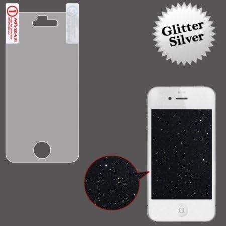 Quaroth - MYBAT IPHONE4LCDSCPR52 iPhone 4S/4 Glitter LCD Screen Protector/Silver - Retail Packaging - Single Pack