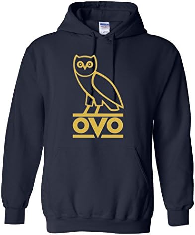 Jaken OVO Bird Logo Logo Men's Warm Hoodie Navy