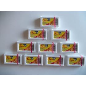 100 Shark Super Chrome Double Edge Safety Razor Blades