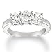 14k White Gold Diamond 3-Stone Ring (1 1/2 cttw, H-I, SI2-I1 Clarity)