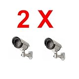 2 pack Security outdoor waterproof fake camera , waterproof dummy camera