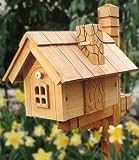 T.K. Industries TKCM4 Hand Made Log Cabin Cedar Mailbox