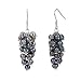 Black Cultured Pearl Bunch Earrings