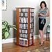 Real Wood -1260 Hardwood Swiveling CD/DVD Storage Rack Cherry