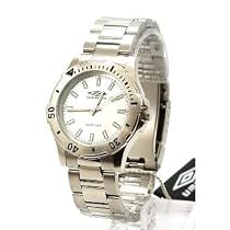 Umbro - U339 - Montre Homme - Quartz Japonais - Bracelet en Acier Inoxydable - Ecran argent - Fermeture déployante - Boîte en étain