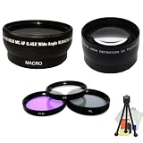 Wide Angle Macro Lens + 2x Telephoto Lens + 3 Pc. Filter Kit for the Canon EOS Rebel T4i 650D T3i T2i 550d these Lenses and Filters Will Attach Directly to the Following Canon Lenses 18-55mm, 75-300mm, 50mm 1.4 , 55-200mm. Kit Also Includes Lens Cleaning 