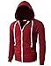H2H Mens Fashion Lightweight Zip-up Hoodie with Pocket Of Various Colors