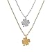 chelseachicNYC Handmade Brush Metal Four Leaf Clover Necklace