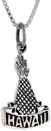 Sterling Silver Hawaii Talking Pendant, 1 in. (25mm) wide
