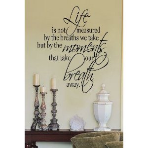 Life is not measured... 23x28 vinyl wall lettering words art sticky home decor phrases quotes
