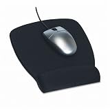 3M : Foam Mouse Pad with Wrist Rest, Nonskid Base, 6-7/8 x 8-5/9, Black -:- Sold as 2 Packs of - 1 - / - Total of 2 Each