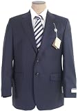 Review Ralph Lauren  / Ralph Lauren Mens Single Breasted 2 Button Navy Blue Pinstripe Wool Suit - Size 43L
