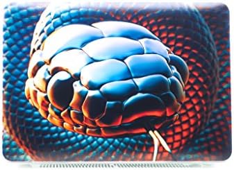 HYAIT 3D Embossing Colorful Viper Pattern Polycarbonate (PC) Ultra Slim Hard Case For MacBook 15-inch Model A1398 MacBook Pro (with 15.4-inch Retina Display) -- Metal Blue