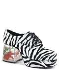 Zebra Animal Print Pimp Costume Platform Shoe - LARGE SIZE 12/13