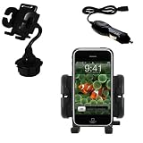 Apple iPhone 3G Auto Cup Holder with Car Charger - Uses Gomadic TipExchange