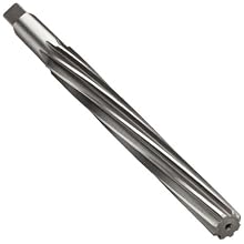 Union Butterfield 4591 High-Speed Steel Taper Pin Reamer, Left Hand Spiral Flute, Round With Square End Shank, Uncoated (Bright) Finish
