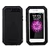 iPhone 6S Case, iPhone 6 Case, Joopapa Shockproof Dustproof Waterproof Aluminum Alloy Metal Gorilla Glass Cover Case For Apple iPhone 6S/6 4.7 inch (Black)
