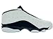 Jordan Men's Air 13 Retro Low, Hornets-WHITE/MTLLC SILVER-MIDNIGHT NAVY-TURQUOISE