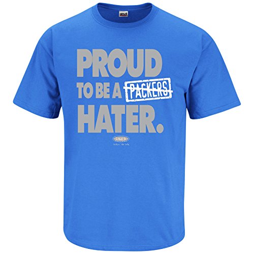 Detroit Lions Fans. Proud to Be a Hater Blue T-Shirt (Sm-5x)