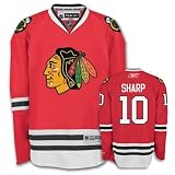 SHARP #10 Chicago Blackhawks RBK Premier NHL Hockey Jersey by Reebok (NHLPA Certified Custom Sewn Authentic Twill)