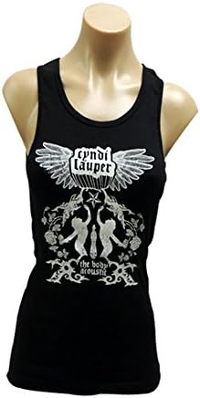 Cyndi Lauper Women's The Body Acoustic Wings And Roses Womens Tank XX-Large White
