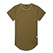 UNRESTRAINED Mens Street Wear Extended Side Zip Hip Hop T Shirt