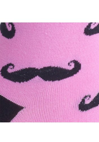 Sock It To Me Moustaches Knee High Women's Socks, one size, Pink