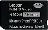 Lexar Memory Stick Pro Duo 16 GB Full-HD Video Flash Memory Card LMSPD16GFS ....