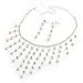 Timeless Beauty Drop Necklace And Earring Set (Clear)