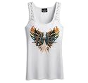 Harley-Davidson® Women's White Embellished Tank Shirt-LIMITED EDITION. Embellishments. 96265-09VW