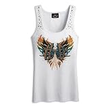 Harley-Davidson® Ladies White Embellished Tank Shirt-LIMITED EDITION. Embellishments.... by Harley-Davidson