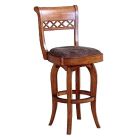Berkline Family Dining Rustic Oak 26-Inch Tristan Swivel Barstool