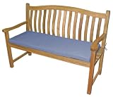 FSC Wooden Westminster 3-Seater Garden Bench Complete with Blue Bench Cushion