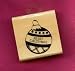 Christmas Bauble Rubber Stamp on 2 X 2 Block