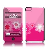 Retro Pink Flowers Design iPod touch Protector Skin Decal Sticker