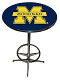 Michigan Wolverines College Pub Table w/Chrome Base & Footring
