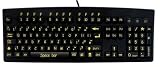 Ceratech Accuratus 260 High Visibility Upper Case - Keyboard - USB - 105 keys - black