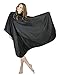 XMW Multipurpose Classic Hair Styling Salon Cape with Snaps Closure, Black