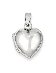 Sterling Silver Plain Domed Heart Locket