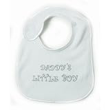 Baby Boy - Daddys Little Boy Design Embroidered Bib with Velcro Strap (One Size) (White)