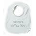 Baby Boy - Daddys Little Boy Design Embroidered Bib with Velcro Strap (One Size) (White)
