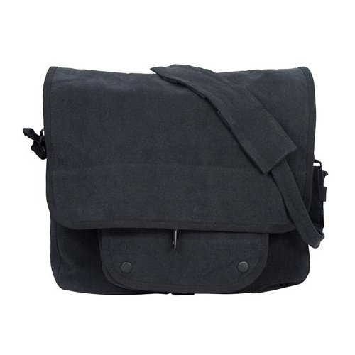Rothco Vintage Paratrooper Messenger Bag - Black