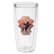 Indian Warrior 16 oz Insulated Beverage Tumbler, Clear