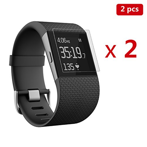 Cikishield- Premium HD Clear Tempered Glass Screen Protector for for Fitbit Surge Fitness Superwatch 9H Hardness Multi-layer Explosion-proof and Anti-Bubble Screen Guard(2pack)