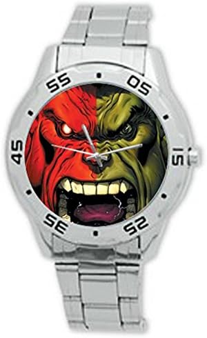 Daguys Custom the hulk Steel Metal leather band Watch Wrist Watch for men xmas gift
