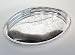 Galerietablett graviert 26x36cm oval, SILBER plated / versilbert