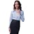 Russell Collection Ladies Long Sleeve Glen Check Semi Fitted Shirt